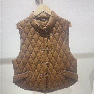 Quilted Brown Vest for Women